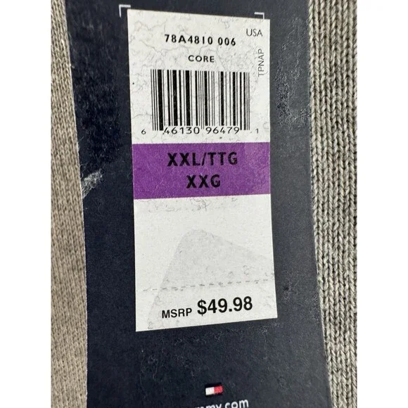 Tommy Hilfiger Pullover light Sweater Mens Size XXL Gray core Long Sleeves - Picture 13 of 15